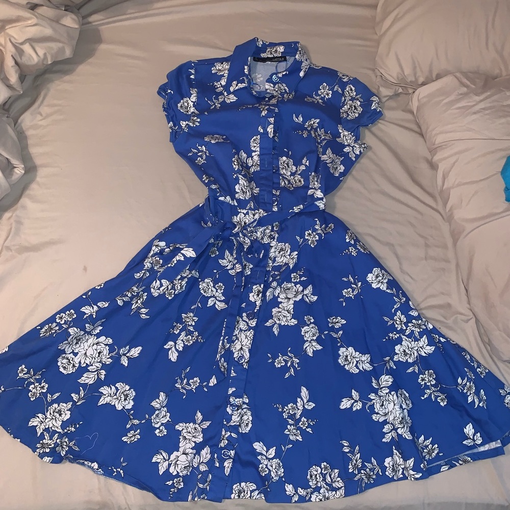 *WORN ONCE* Royal Blue Vintage Dress